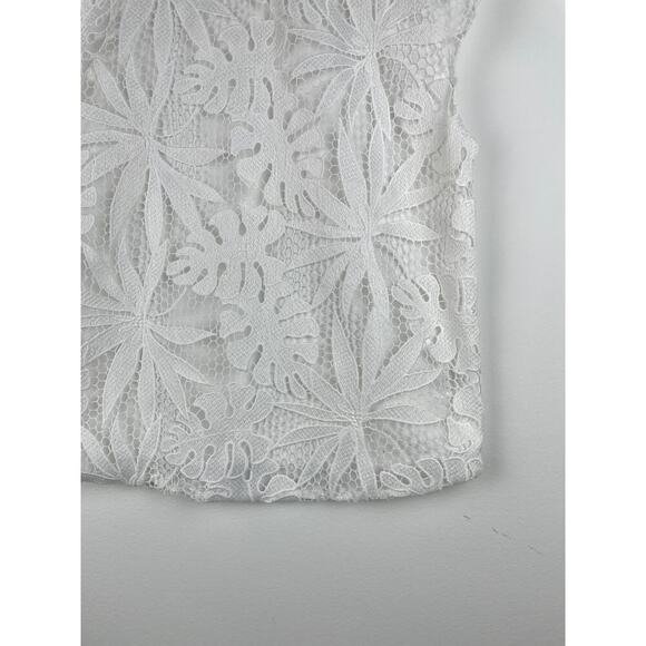 Corey Lynn Calter White Tina Lace Blouse - Size Small Petite - Picture 5 of 9